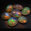 6 pcs - Awesome - Full Fire In The stone ethiopian opal - huge size - oval shape cabochon - 6x7.5 - 8x10 mm approx stunning quality